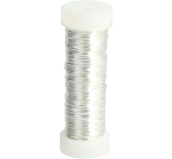 Copper wire, silver-coloured, 0.50 mm
