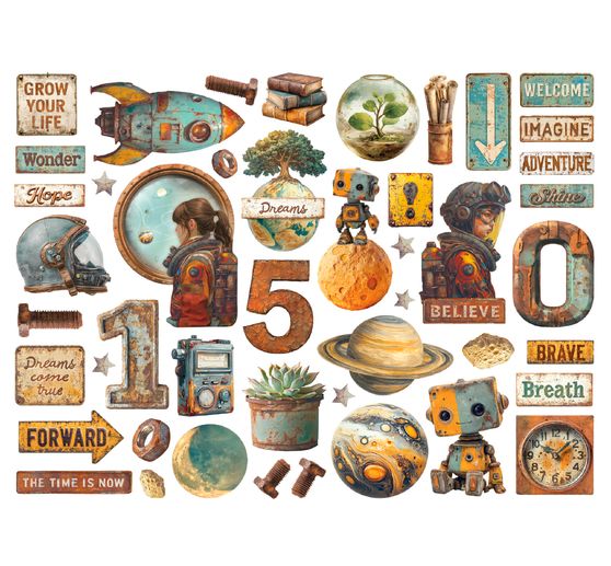 Motifs estamp&eacute;s &laquo; A New Beginning &raquo;