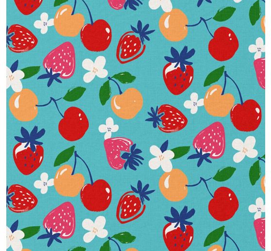 Cotton fabric "Strawberries and Cherries"