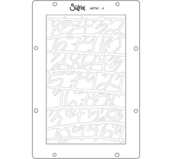 Sizzix Stencil Set "Words and Numbers"