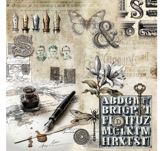 Papier scrapbooking &laquo; Typographic &raquo;