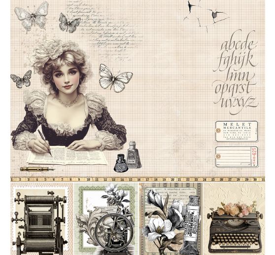 Papier scrapbooking &laquo; Typographic &raquo;