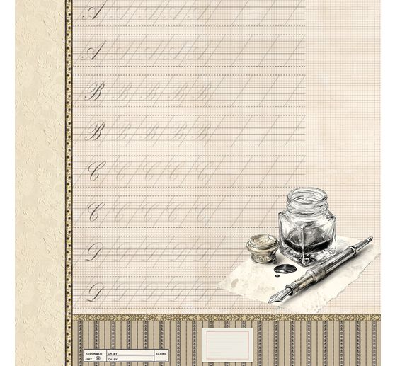 Papier scrapbooking &laquo; Typographic &raquo;