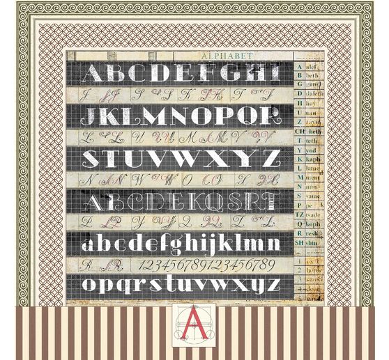 Papier scrapbooking &laquo; Typographic &raquo;