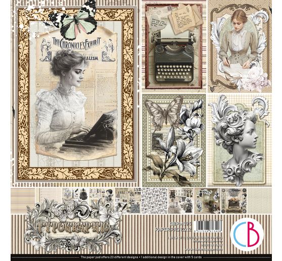 Papier scrapbooking &laquo; Typographic &raquo;