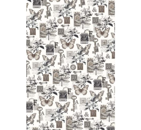 Assortiment de soies de paille &agrave; motifs &laquo; Typographic &raquo;, set de 4 pi&egrave;ces