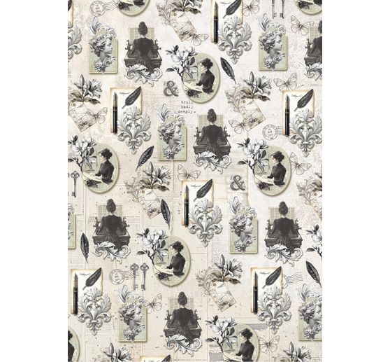 Assortiment de soies de paille &agrave; motifs &laquo; Typographic &raquo;, set de 8 pi&egrave;ces