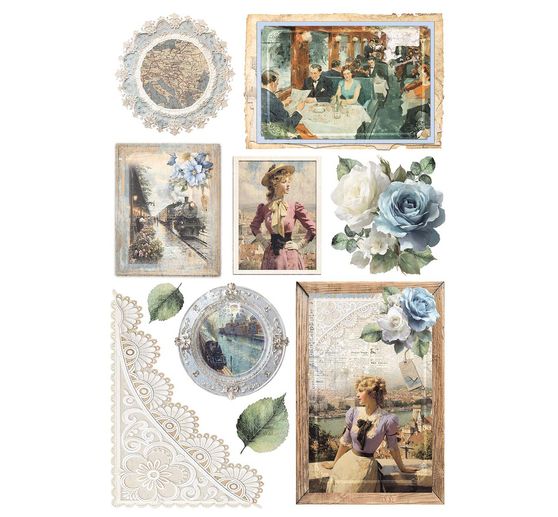 Assortiment de soies de paille &agrave; motifs &laquo; Eastern Journey &raquo;, set de 4 pi&egrave;ces