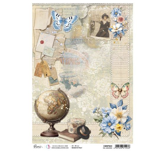 Motiv-Strohseide "Eastern Journey - Rail Memories"