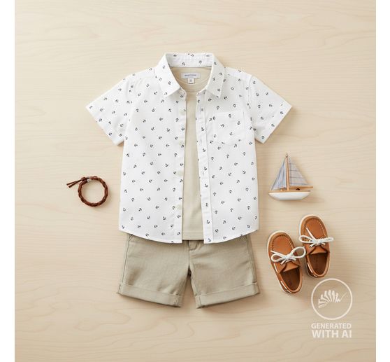 Cotton poplin fabric "Anchor"