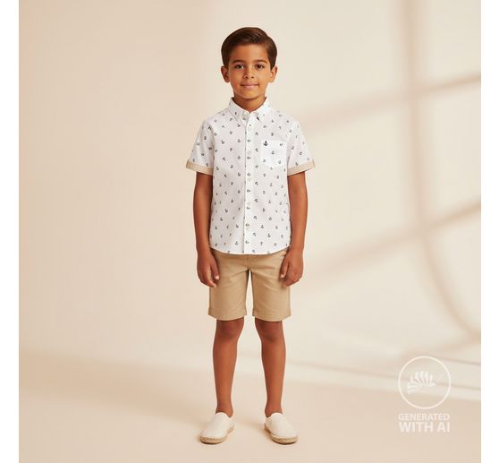 Cotton poplin fabric "Anchor"