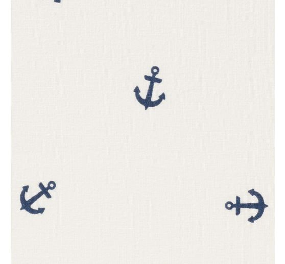 Baumwoll-Stoff Popeline "Anker"