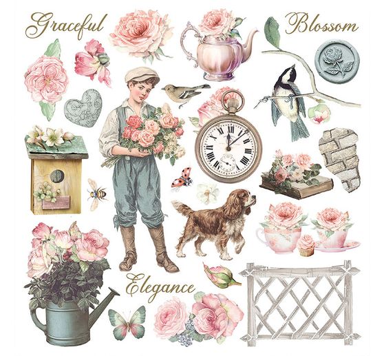 Rub On assortment "House of Roses"