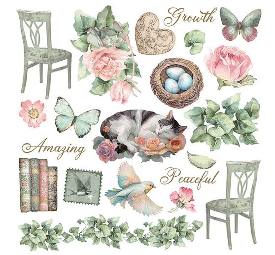 Rub On assortment "House of Roses"