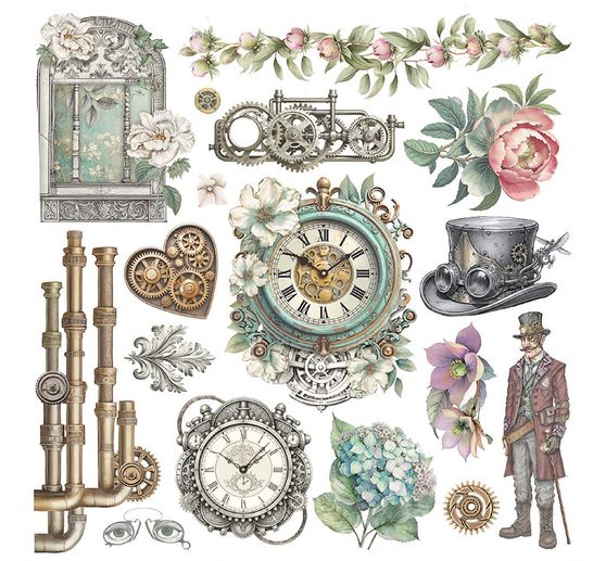 Assortiment de Rub On &laquo; Gardens of Time &raquo;