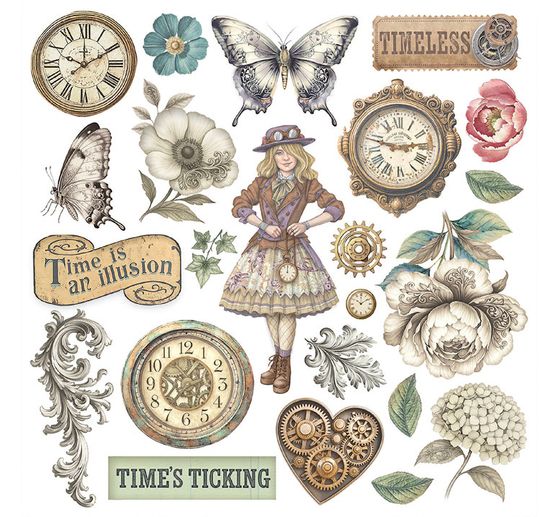 Assortiment de Rub On &laquo; Gardens of Time &raquo;