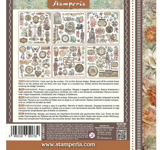 Assortiment de Rub On &laquo; Gardens of Time &raquo;