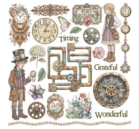 Assortiment de Rub On &laquo; Gardens of Time &raquo;