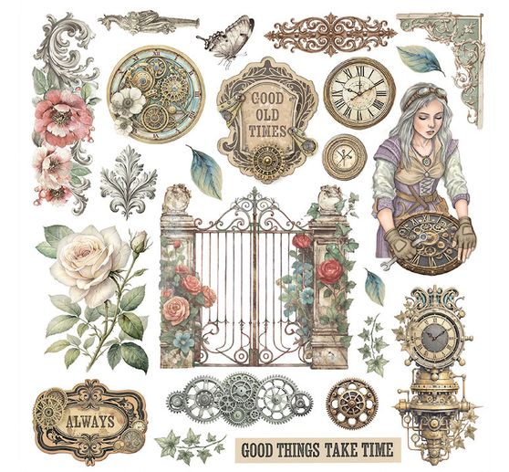 Assortiment de Rub On &laquo; Gardens of Time &raquo;