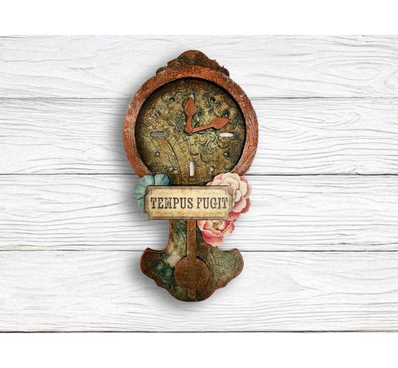 Soie de paille &agrave; motifs backgrounds "Gardens of Time", set de 8 pi&egrave;ces