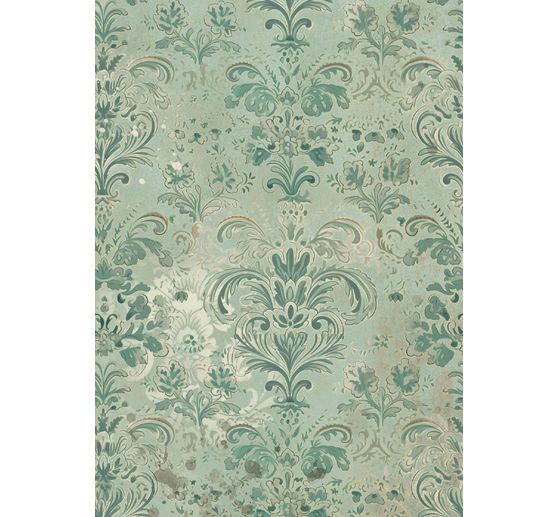 Soie de paille &agrave; motifs backgrounds "Gardens of Time", set de 8 pi&egrave;ces