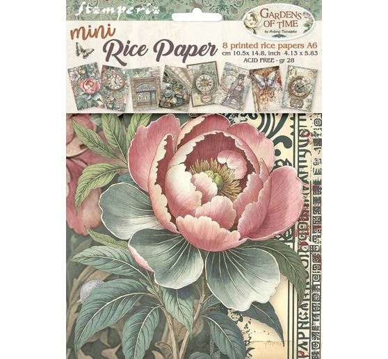 Assortiment de soies de paille &agrave; motifs "Gardens of Time", set de 8 pi&egrave;ces