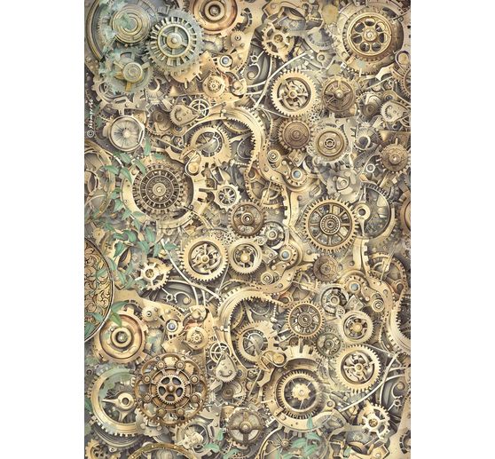 Assortiment de soies de paille &agrave; motifs "Gardens of Time", DIN A4, set de 6 pi&egrave;ces