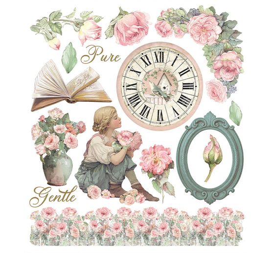 XL Rub On Sortiment "House of Roses"