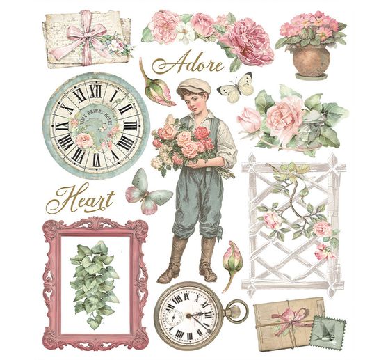 XL Rub On Sortiment "House of Roses"