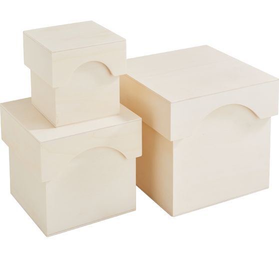 Bo&icirc;tes en bois empilables VBS