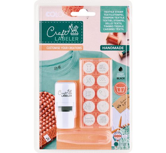 COLOP Craft Labeler Textilstempel "Handmade"