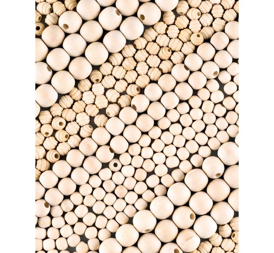 Jumbo pack de perles en bois &laquo; Natural &raquo;