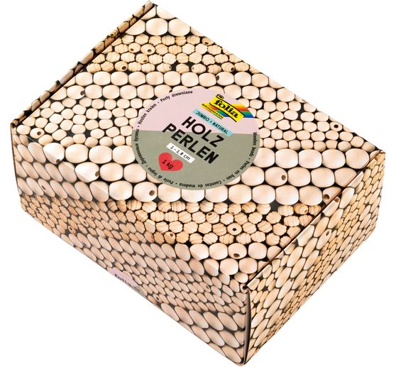 Jumbo pack de perles en bois &laquo; Natural &raquo;