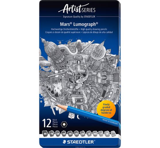 Staedtler Pencils Mars Lumograph, 12 pcs.