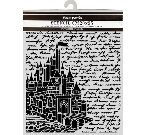 Stencil "Wonderland - Castle", 20 x 25 cm