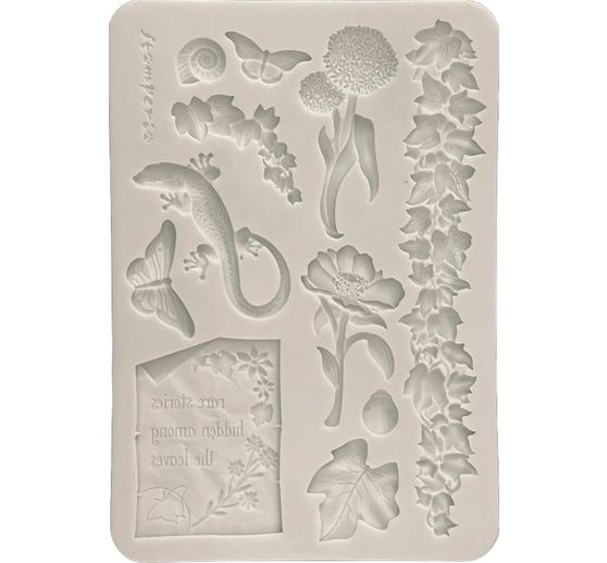 Silicone mould A5 "All Around - Flowers and Leaves"