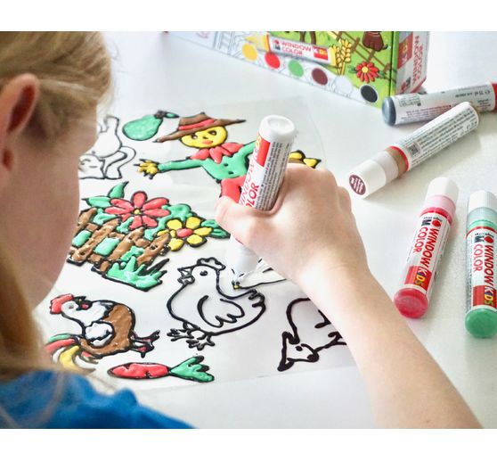 KiDS Window Color "Farm", 6 x 25 ml