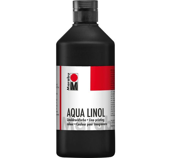 Marabu Aqua Linoprinting colour, black, 500 ml