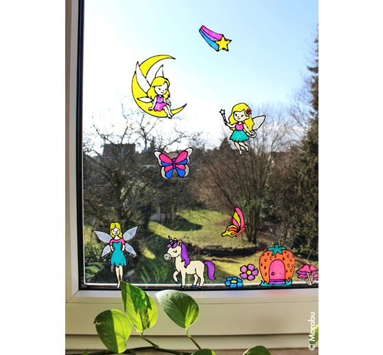Window Color KiDs &laquo; F&eacute;e paillet&eacute;e &raquo;, 10 x 25 ml