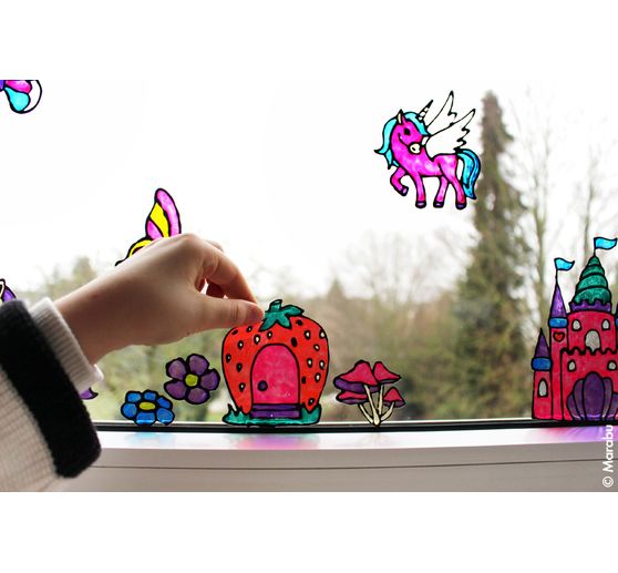 Window Color KiDs &laquo; F&eacute;e paillet&eacute;e &raquo;, 10 x 25 ml