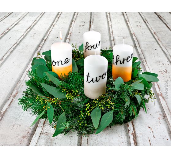 Marabu Candle Pen Set "Christmas Spirits", 10 x 25 ml