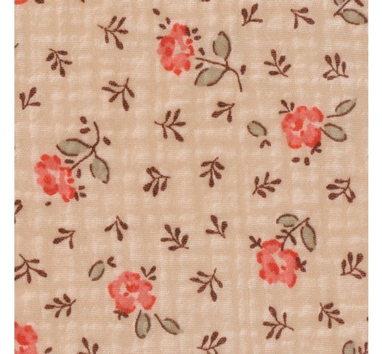 Muslin cotton fabric "Roses"