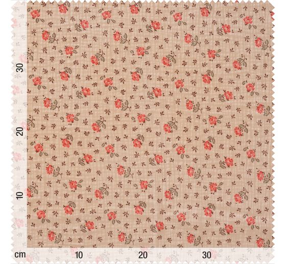 Muslin cotton fabric "Roses"