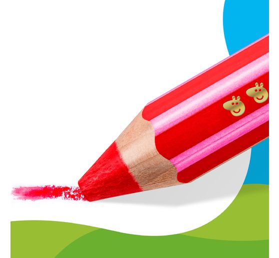 Crayons de couleur pour enfants Noris junior &laquo; Peppa Pig &raquo;, + 1 taille‑crayon
