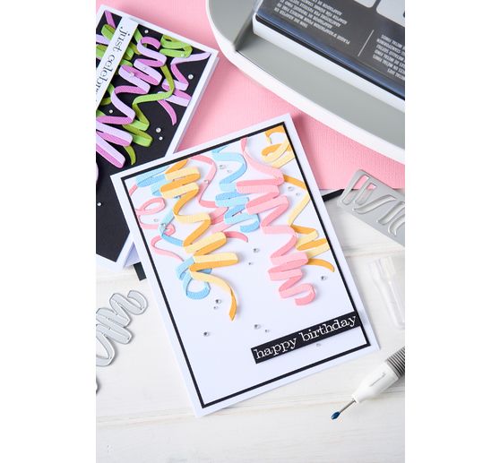 Gabarit d'estampe Sizzix Thinlits &laquo; Celebration Streamers by Tim Holtz &raquo;