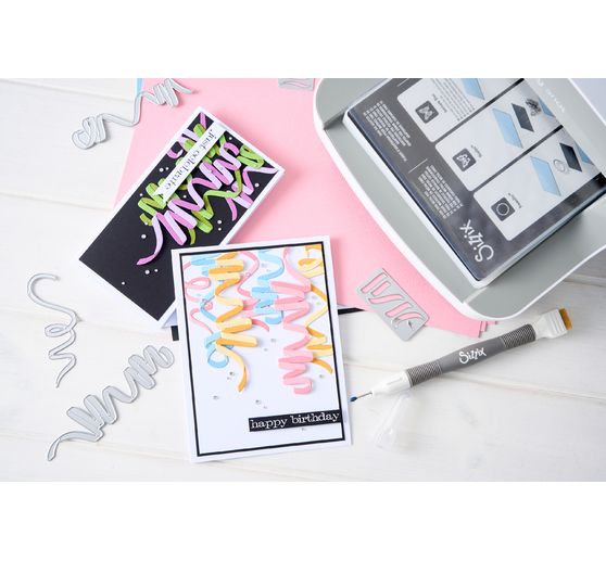 Gabarit d'estampe Sizzix Thinlits &laquo; Celebration Streamers by Tim Holtz &raquo;