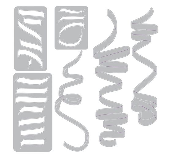 Gabarit d'estampe Sizzix Thinlits &laquo; Celebration Streamers by Tim Holtz &raquo;