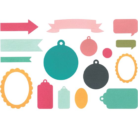 Gabarit d&rsquo;estampe Sizzix Framelits &laquo; Banners, Tags & Labels&raquo;