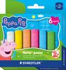 Craies de trottoir Noris junior &laquo; Peppa Pig &raquo;, 6 couleurs