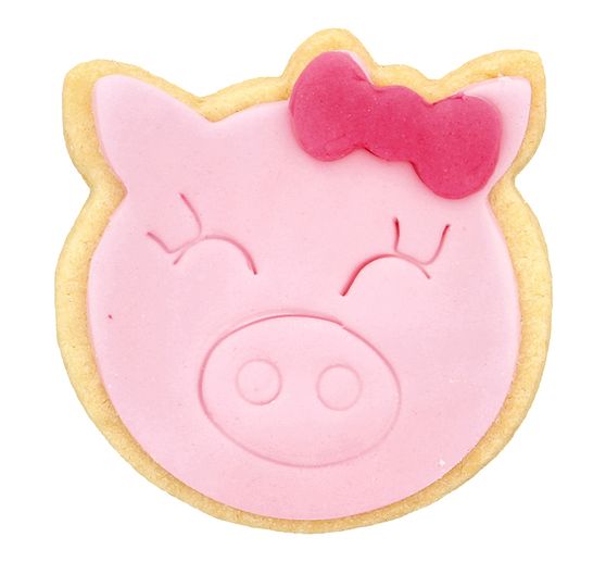 Ausstechform "Schweinchen mit Schleife"